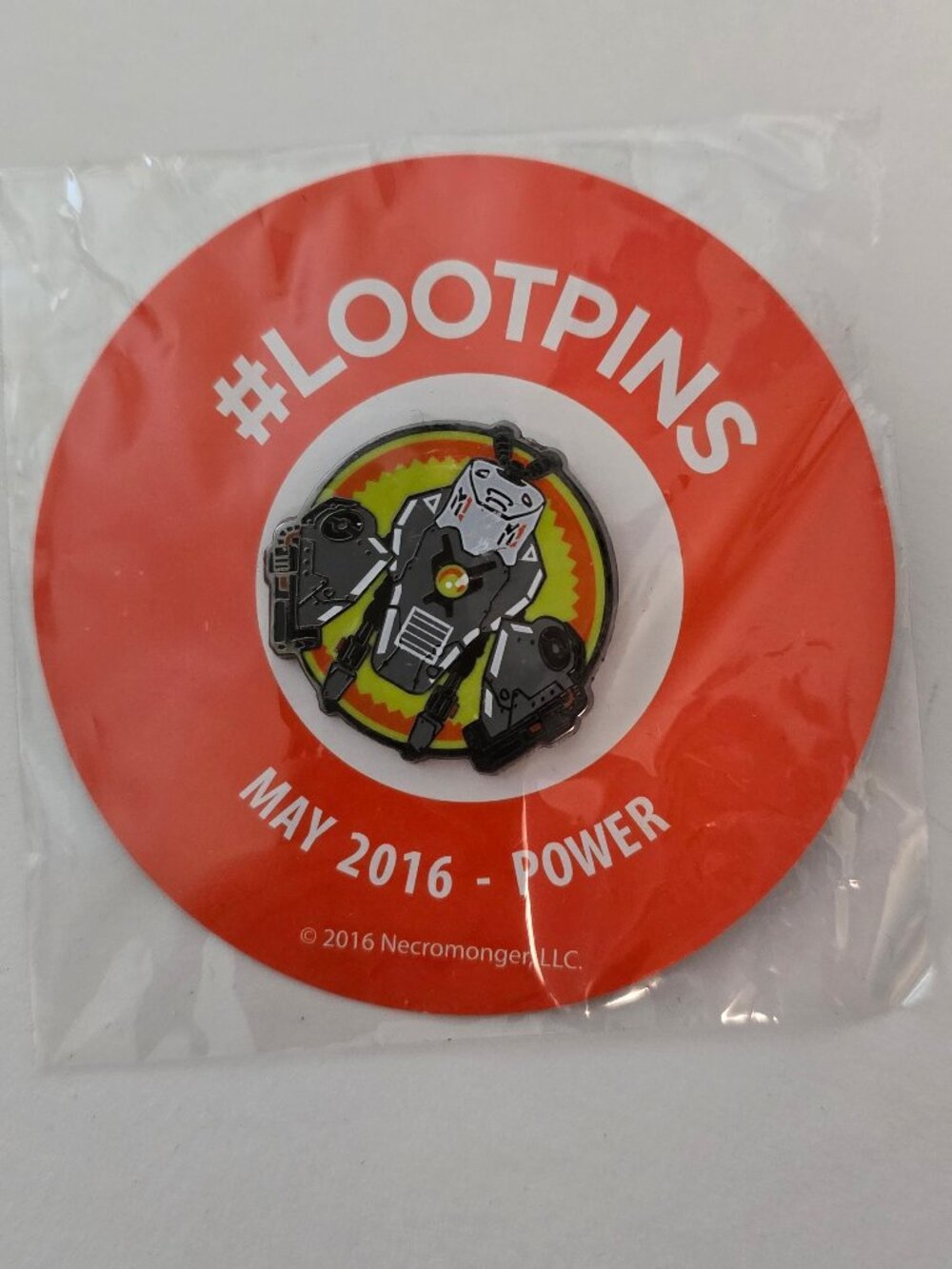 Loot Crate Pin Battleborn AI Minion Robot May 2016 "#LootPins" Collectible
